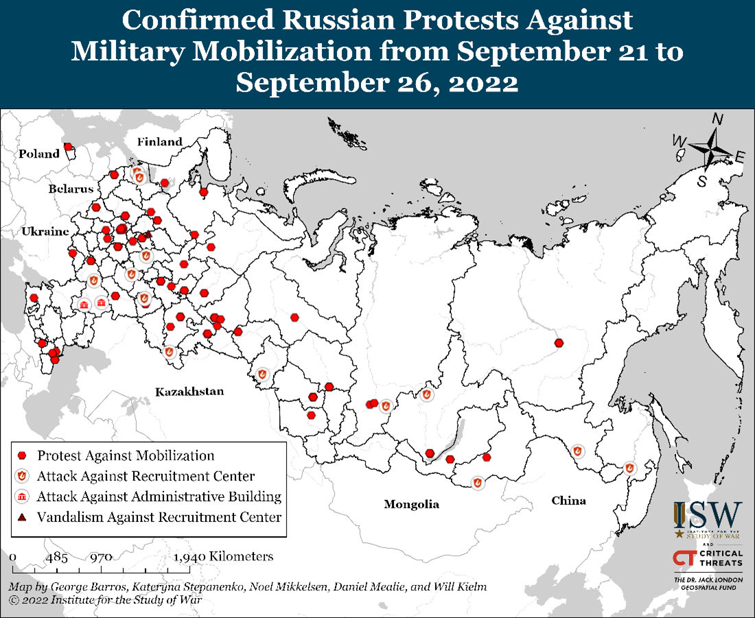 Protes Terhadap Mobilisasi Militer di Rusia