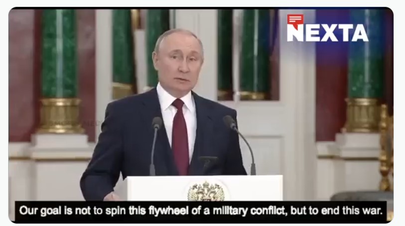 Putin kelepasan menyebut perang